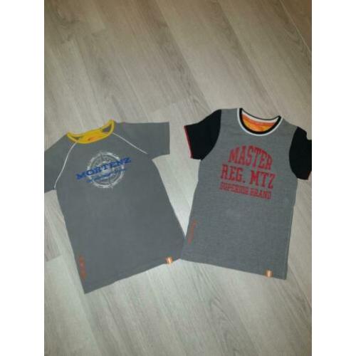 Mortenz shirts 122/128 alleen gewassen
