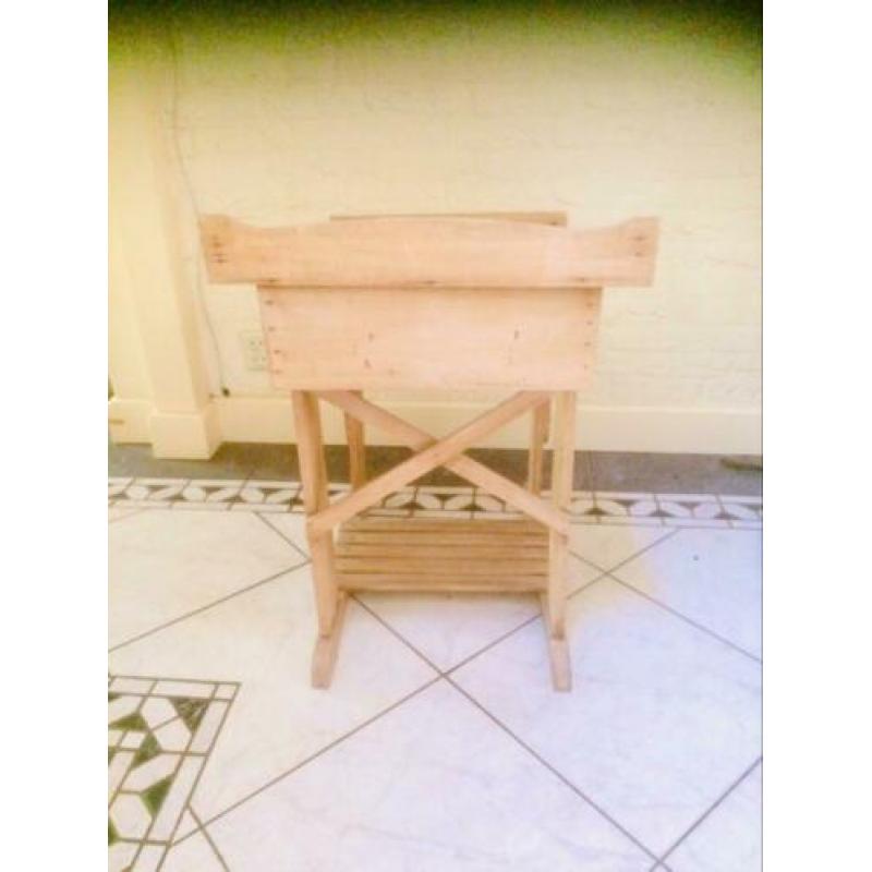 Antiek schoolbankje tafel lessenaar