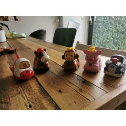 Vtech-baan met drie diertjes en twee autootjes!