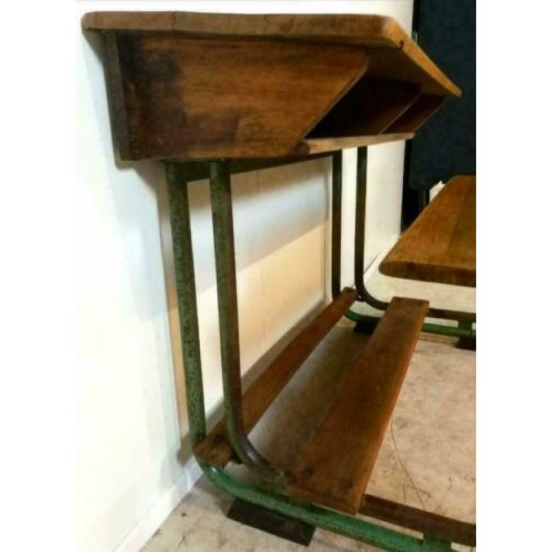 oud schoolbureautje, uit 1 stuk, jaren 50, vintage