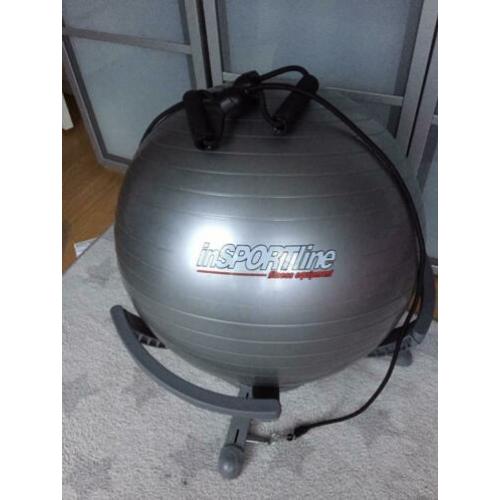 Fitnessbal in houder met elastieken