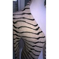 No Man's Land cardigan linnenblend beige ZEBRA mt.XS=S ZGAN!