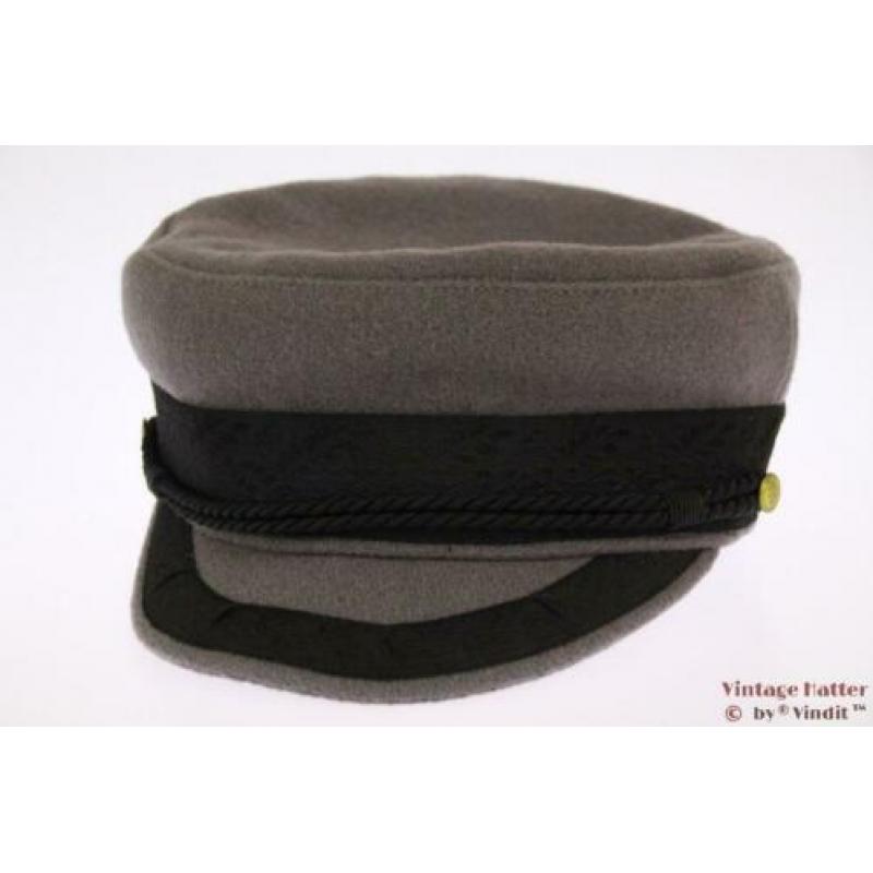 Vintage Kapiteinspet grijs 56 unisex