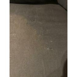 Bankstel grijs stof 98 diep 208 breed losse kussens afwasbaa