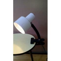 klemlampje,wit, retro, jaren 70, vintage