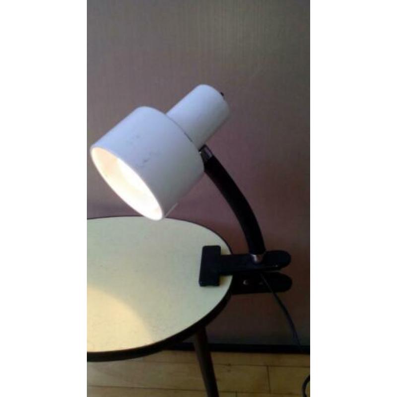 klemlampje,wit, retro, jaren 70, vintage