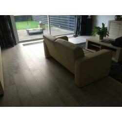 2 en 3 Zits leren bank off white