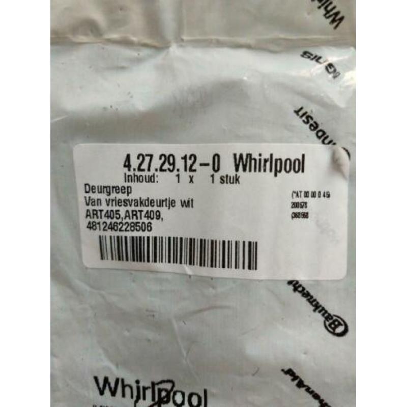 Deurgreep vriesvakdeurtje origineel Whirlpool