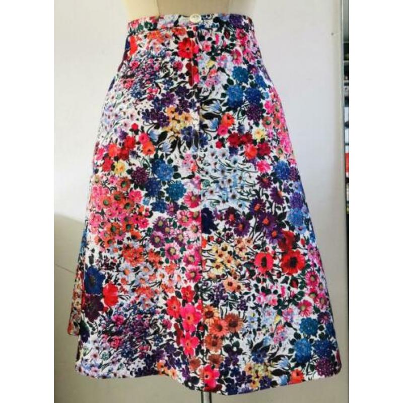 Vintage 70 ties boho bloemen rok (38)