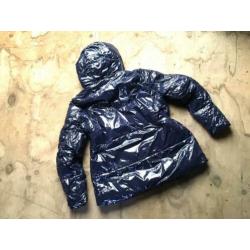 Lakjas blauw maat XL nieuw met label capuchon steekzakken nu