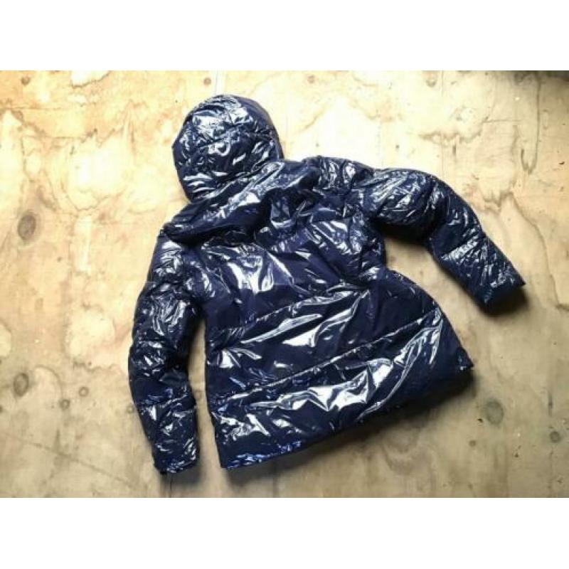 Lakjas blauw maat XL nieuw met label capuchon steekzakken nu