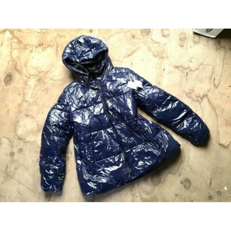 Lakjas blauw maat XL nieuw met label capuchon steekzakken nu