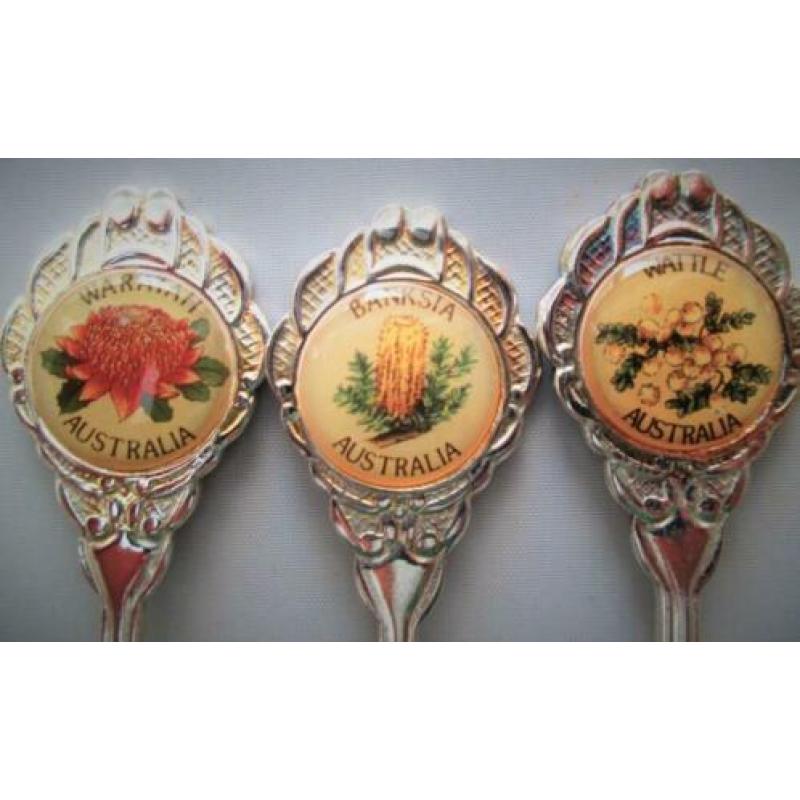 Zilver kleur Australische Lepels in Kado Doos~Australië Stru