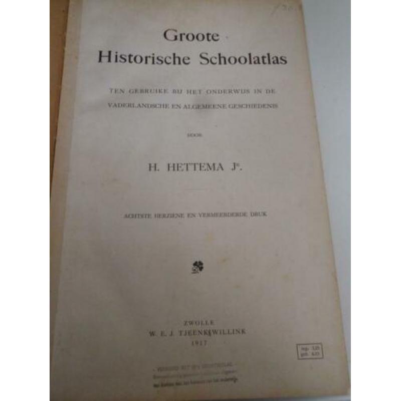 Te Koop Groot Historische Schoolatlas 1917