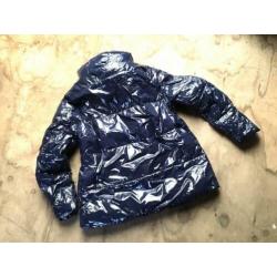 Lakjas blauw maat XL nieuw met label capuchon steekzakken nu