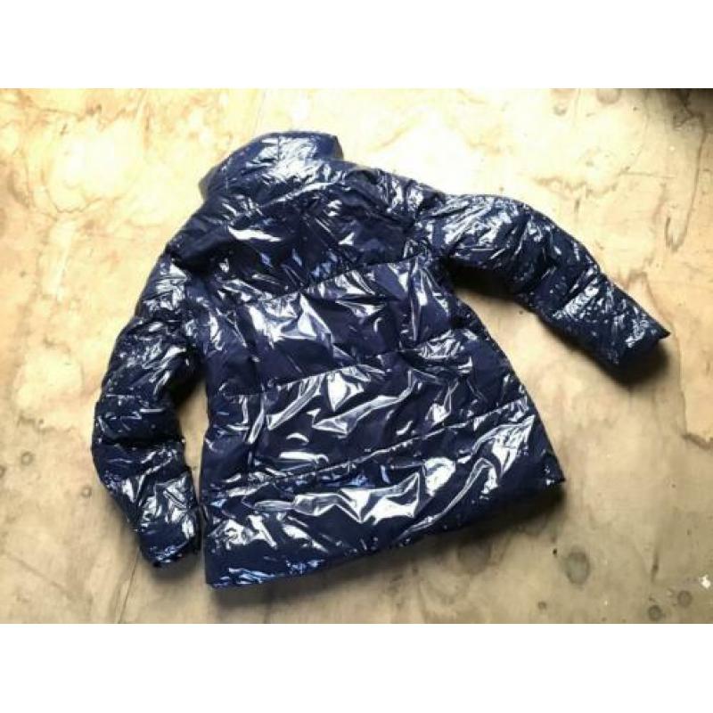 Lakjas blauw maat XL nieuw met label capuchon steekzakken nu