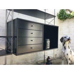 Vintage Danish Freestand Wall Unit 1970s Retro