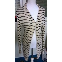 No Man's Land cardigan linnenblend beige ZEBRA mt.XS=S ZGAN!