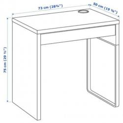 Bureau Micke van Ikea wit evt. met stoel Jules (beide 2 st.)