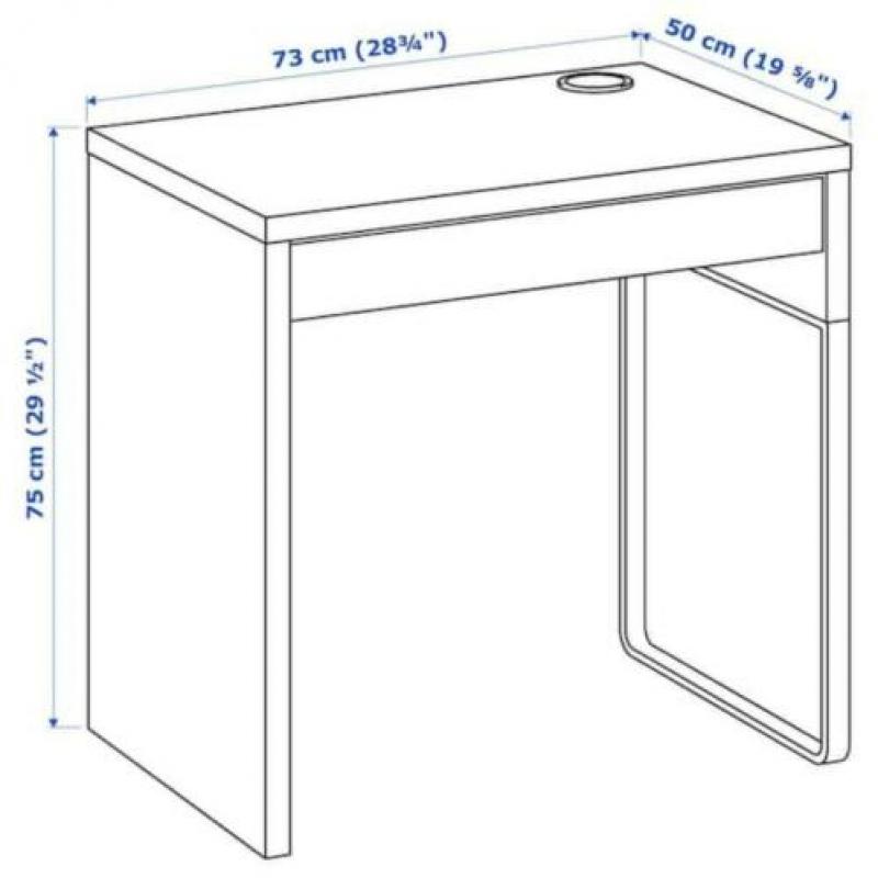 Bureau Micke van Ikea wit evt. met stoel Jules (beide 2 st.)
