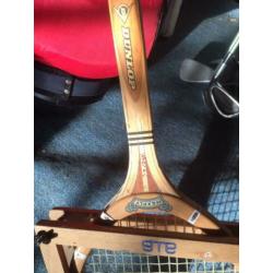 Tennisrackets hout 2x incl spanners