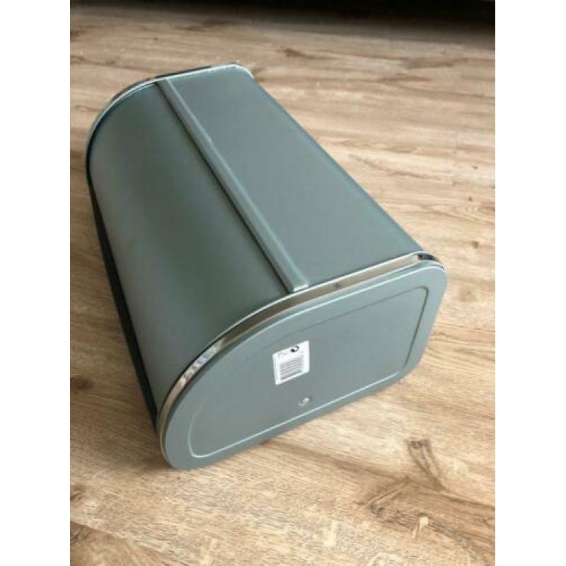 Brabantia broodtrommel met schuifdeksel metallic mint zgan
