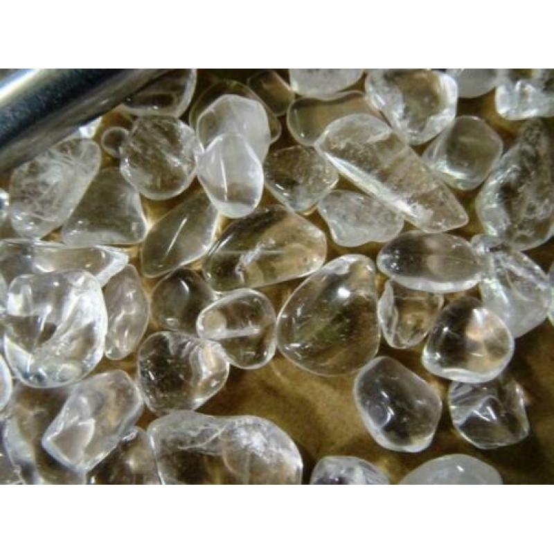 250 Gram bergkristal trommelstenen