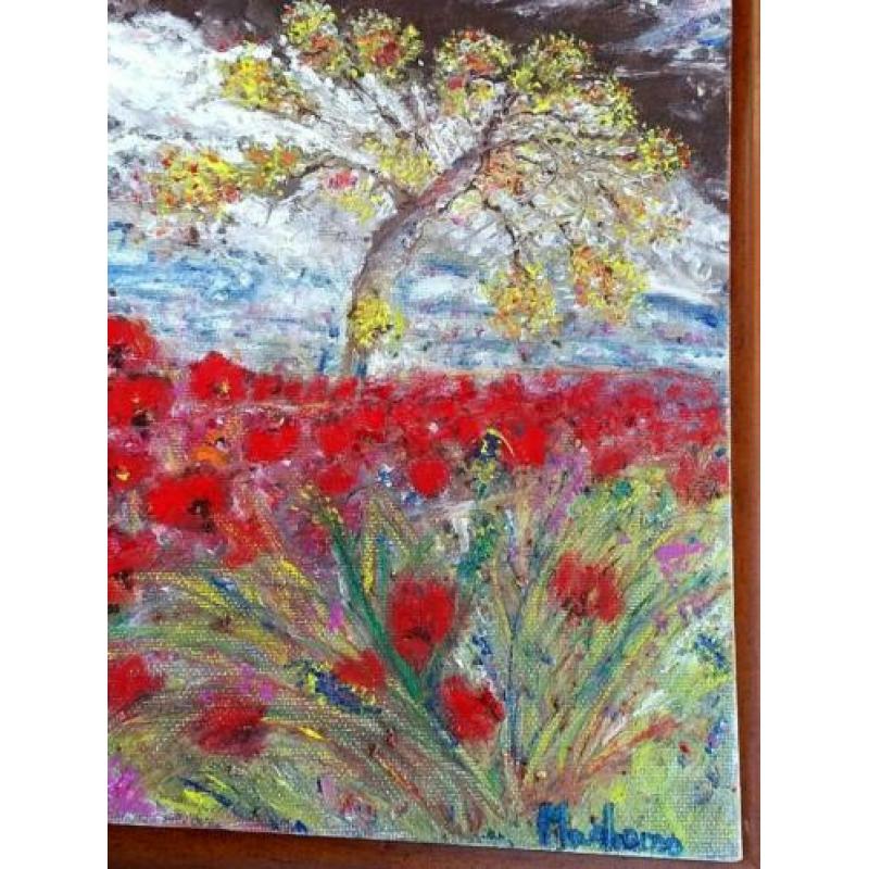 Schilderij " Red happiness ". Olieverf.