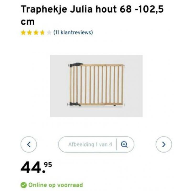Traphekje julia hout zo goed als ni?euw prijs is per stuk