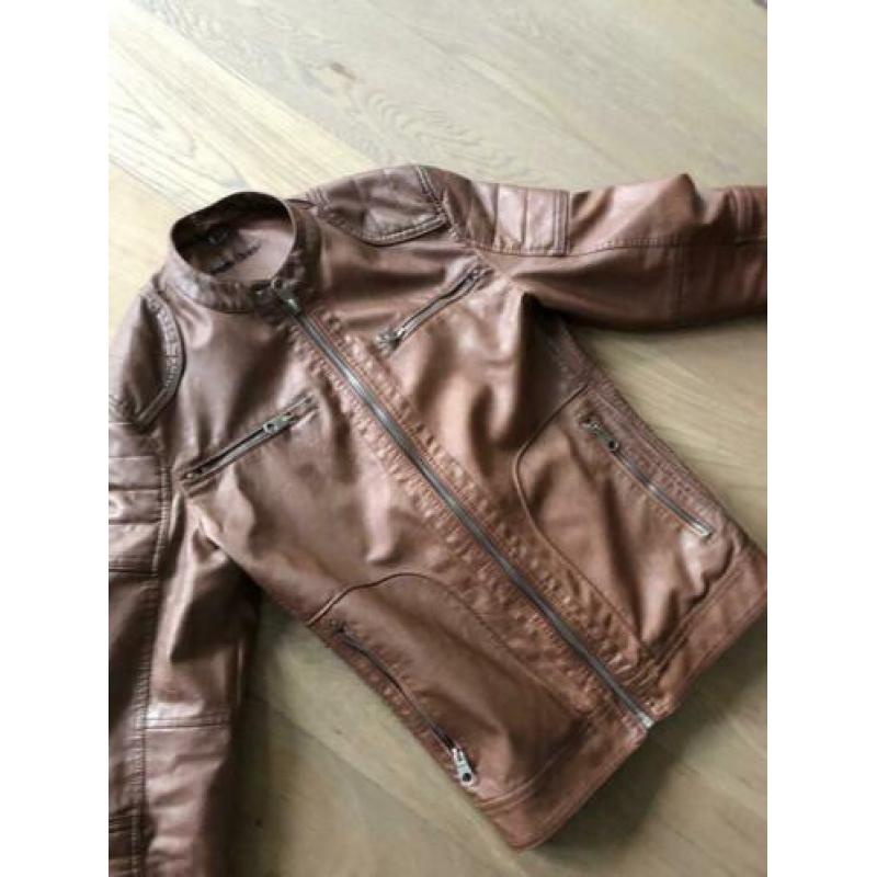 Te koop leren herenjas Angelo litricio