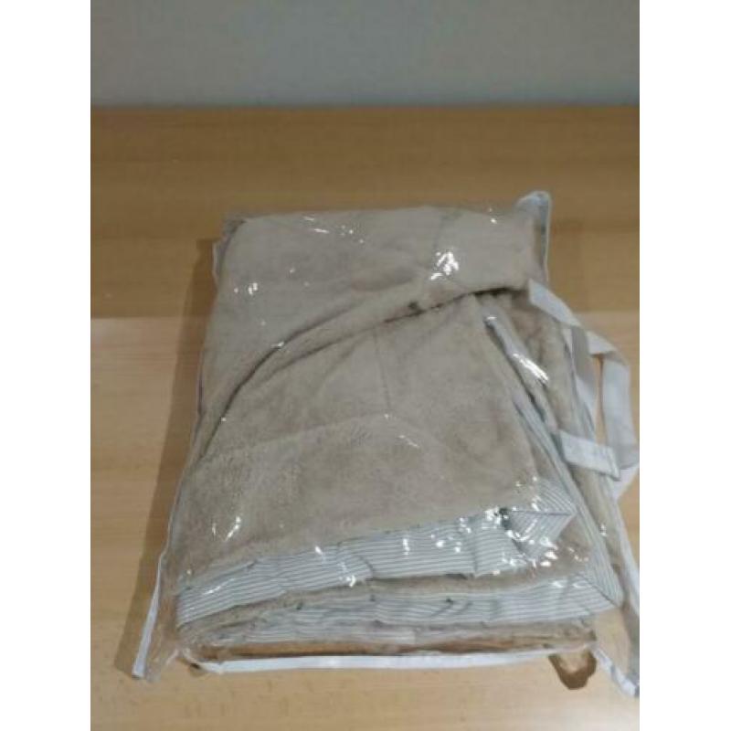 Trappelzak met lange mouw Maat 50/62 + beige plaid