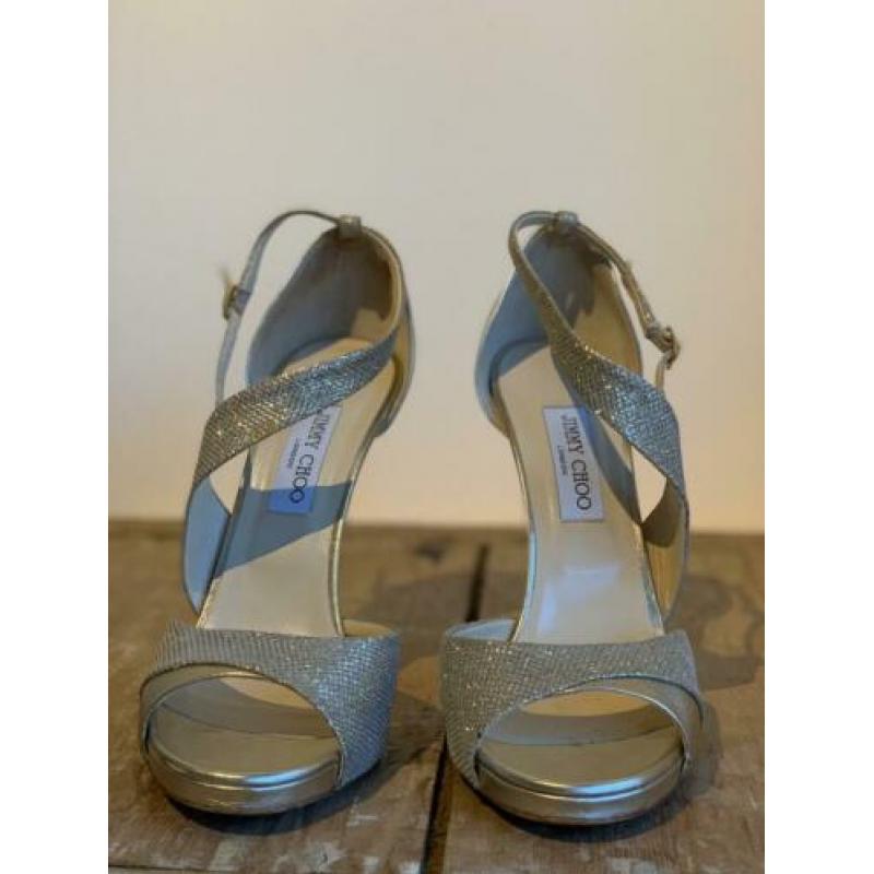 Jimmy Choo gouden glitter metallic pumps maat 42