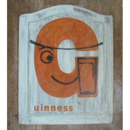 Handgeschilderd pubbord/Guinness/Ierse pub/vintage sign