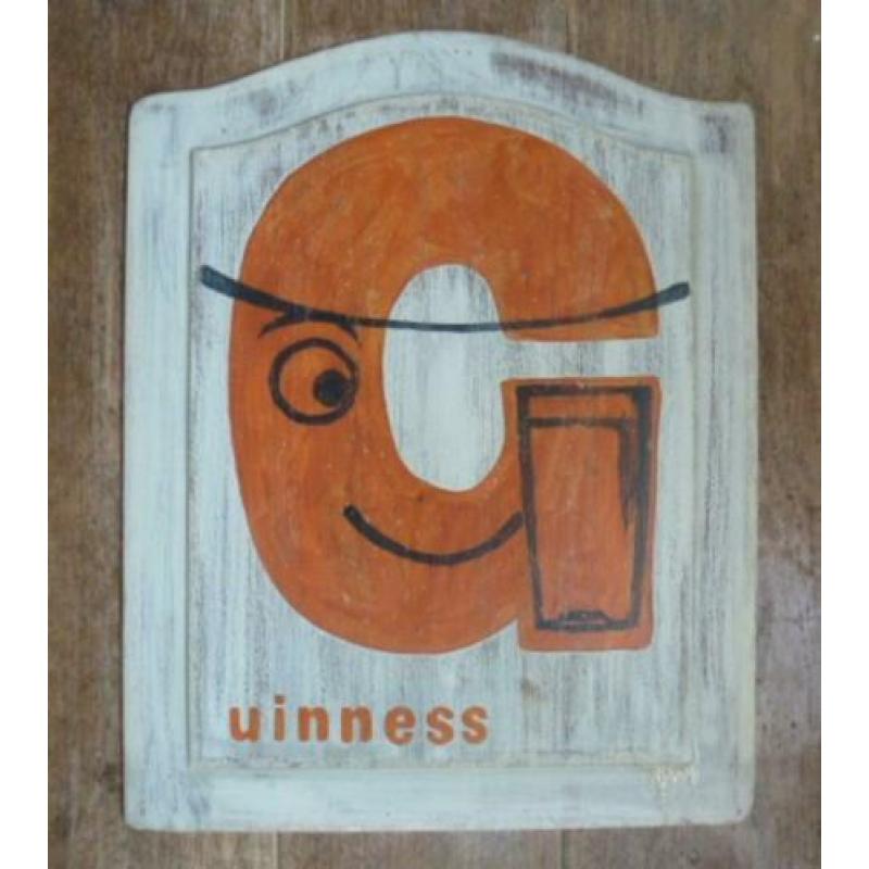 Handgeschilderd pubbord/Guinness/Ierse pub/vintage sign