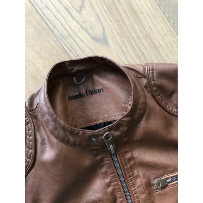 Te koop leren herenjas Angelo litricio