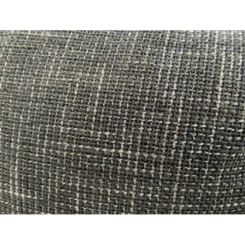 Ruime grijze hoekbank; stoffen bekleding