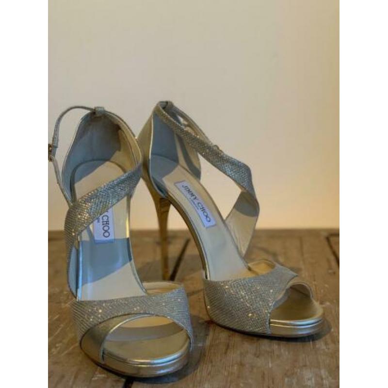 Jimmy Choo gouden glitter metallic pumps maat 42