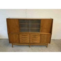 Kast Pastoe Scandinavisch warm teakhouten highboard jaren 60