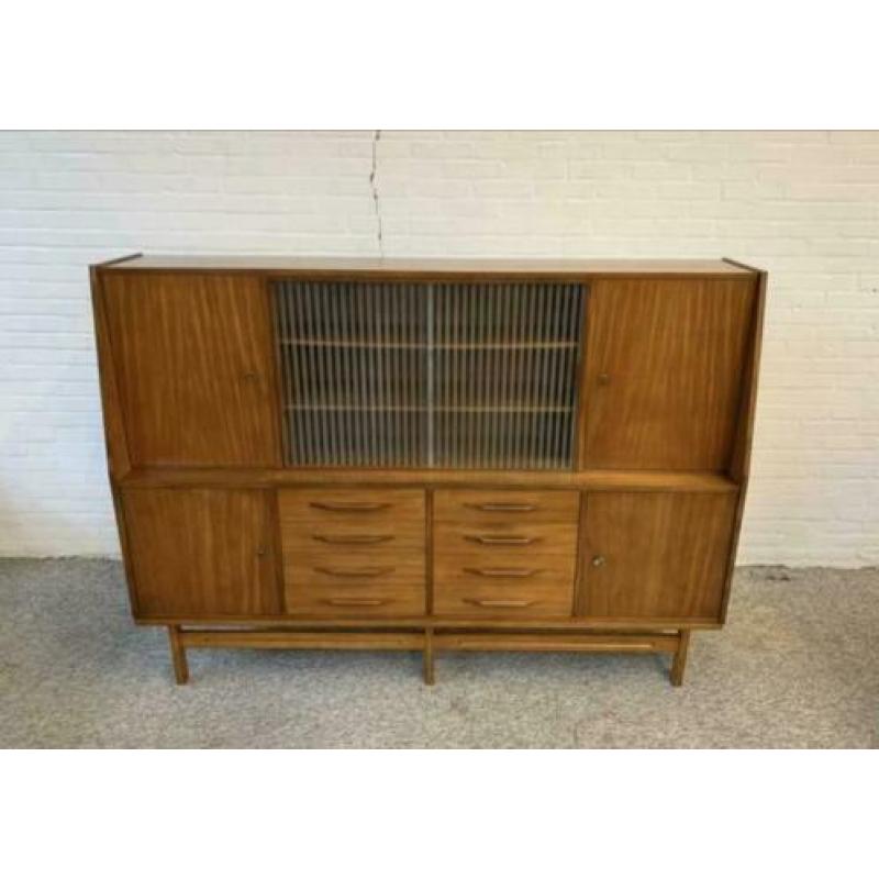 Kast Pastoe Scandinavisch warm teakhouten highboard jaren 60