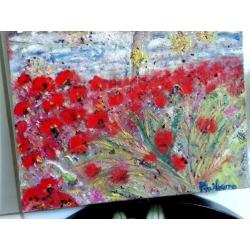 Schilderij " Red happiness ". Olieverf.