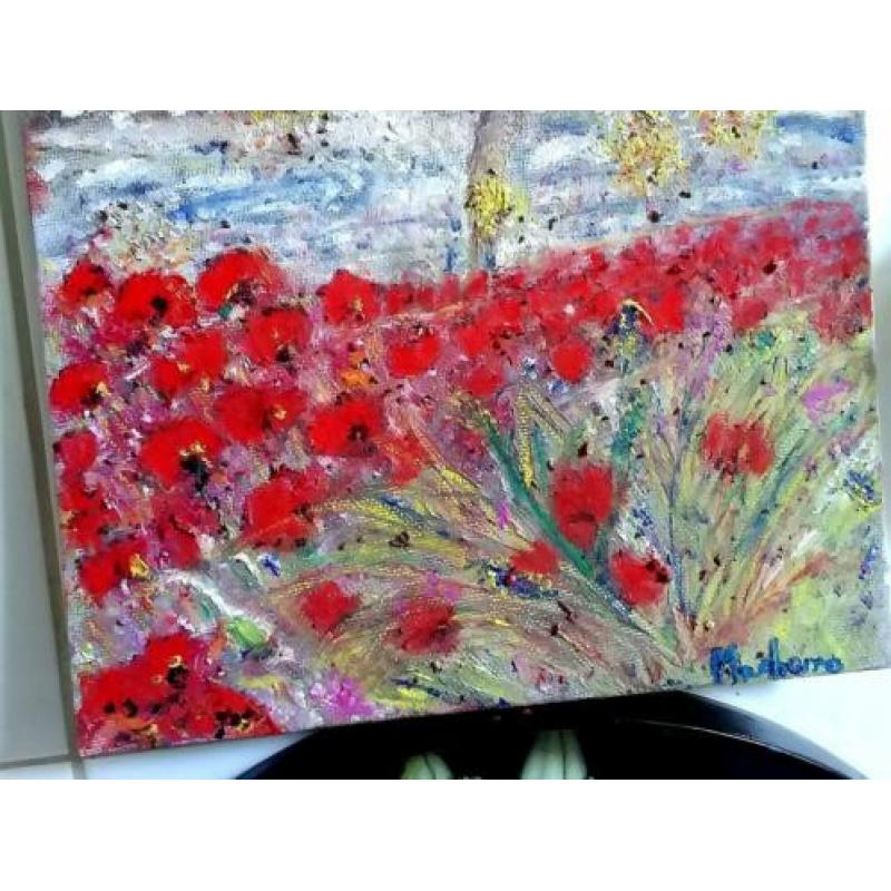 Schilderij " Red happiness ". Olieverf.