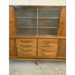 Kast Pastoe Scandinavisch warm teakhouten highboard jaren 60