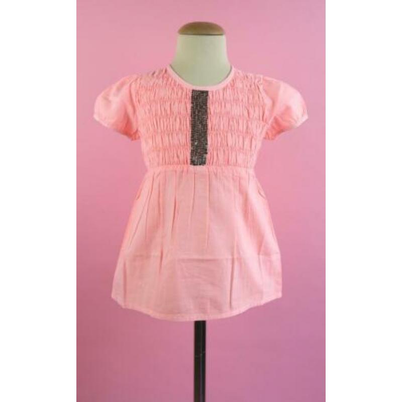 *NIEUW* Creamie A-lijn blouse neon coral maat 122