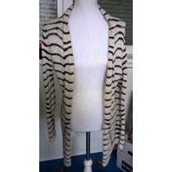 No Man's Land cardigan linnenblend beige ZEBRA mt.XS=S ZGAN!