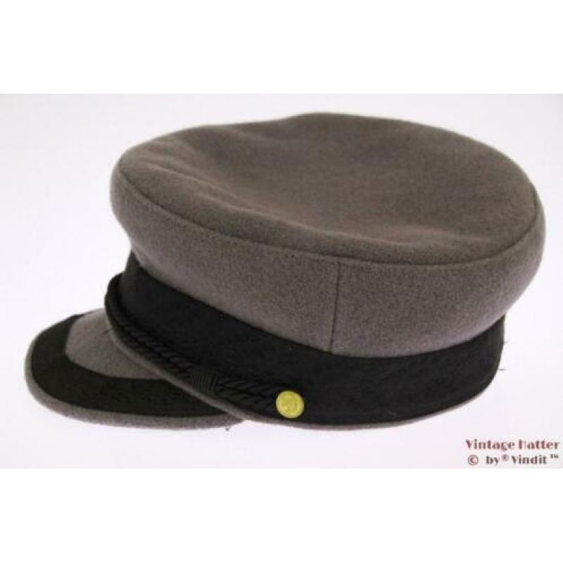 Vintage Kapiteinspet grijs 56 unisex