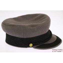 Vintage Kapiteinspet grijs 56 unisex