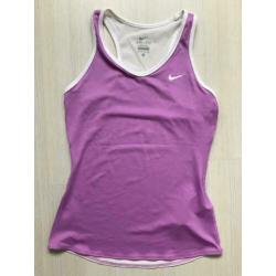 Paars/witte Nike dri-fit sport top maat XS