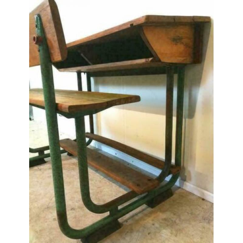 oud schoolbureautje, uit 1 stuk, jaren 50, vintage