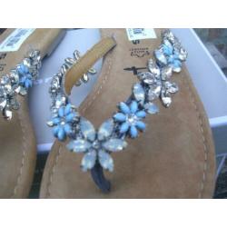 Nieuw, slippers met leren voetbed van Tamaris, maat 38