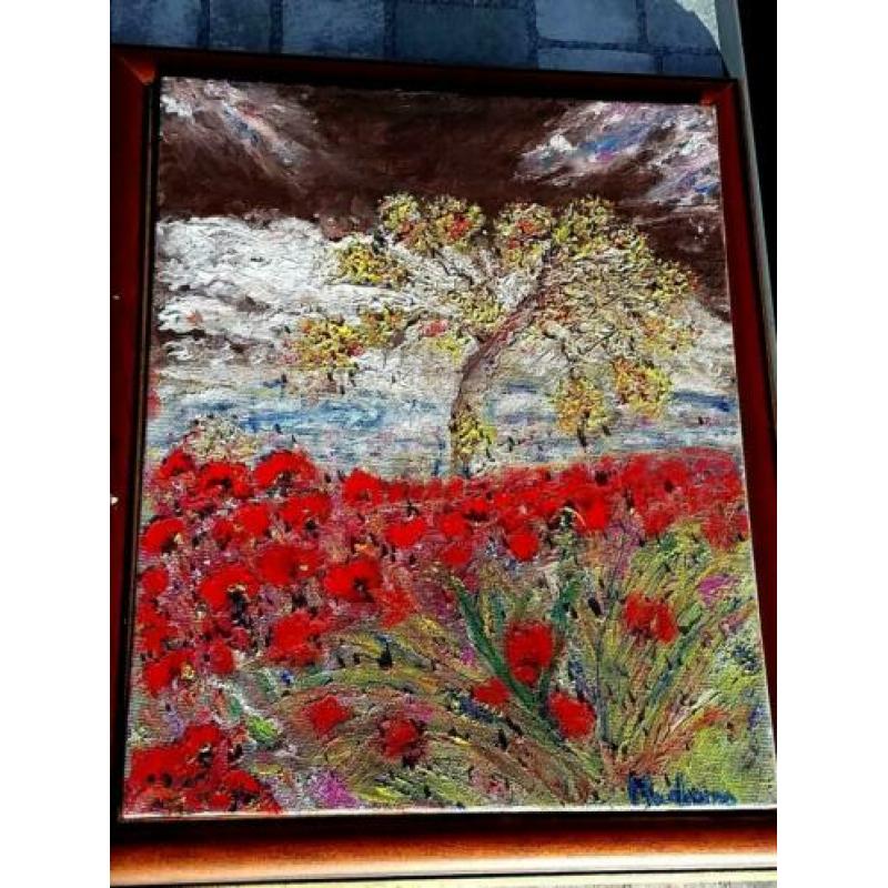 Schilderij " Red happiness ". Olieverf.
